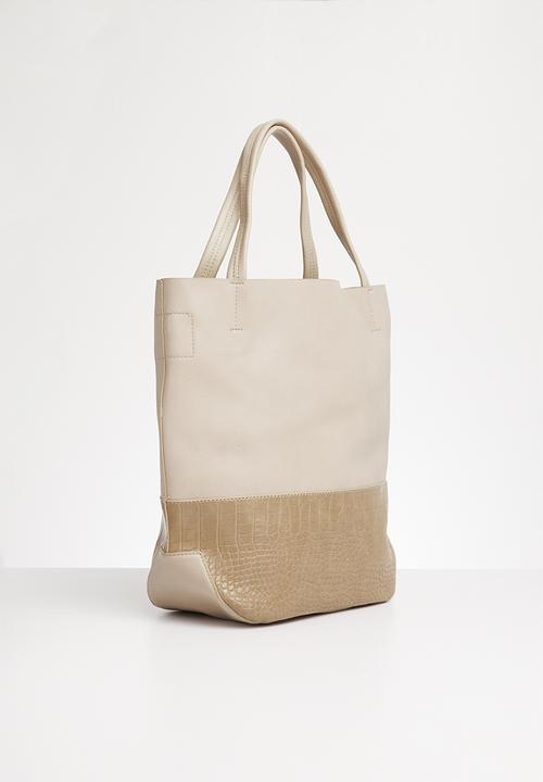 STYLE REPUBLIC - Croc detail shopper bag - beige