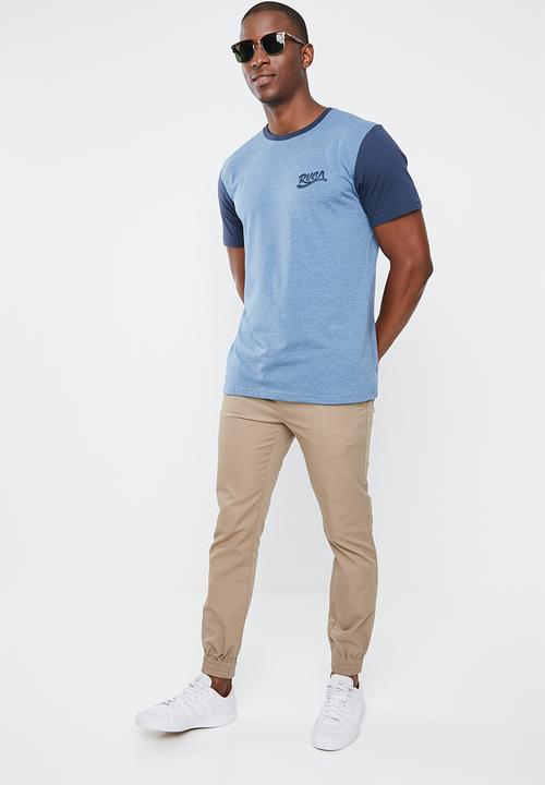 RVCA - Pick up II short sleeve tee - navy & blue