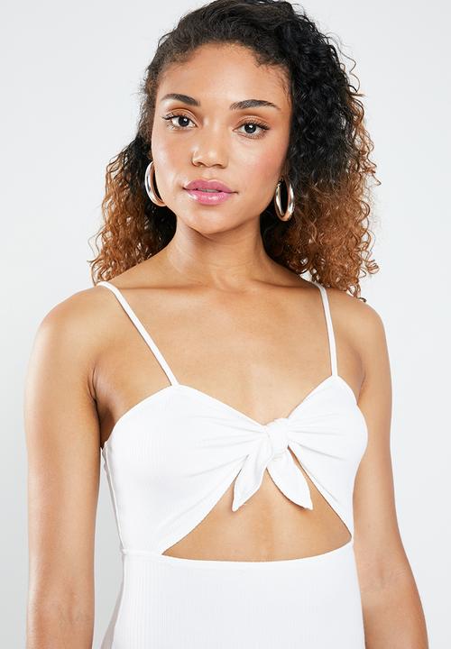 Forever21 - Bodycon dress with cutout - white