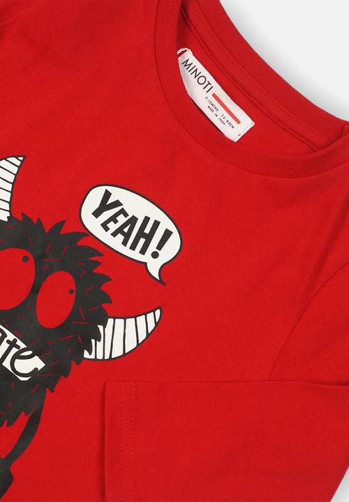 MINOTI - Yeah! skate graphic tee - red