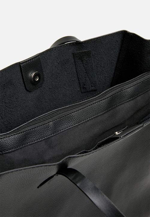 MANGO - Sharon shopper bag - black 