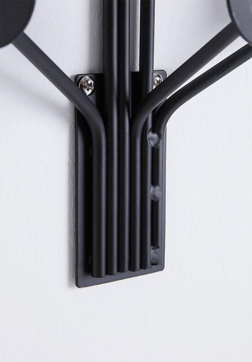 Present Time - Wall dots coat hanger - black iron