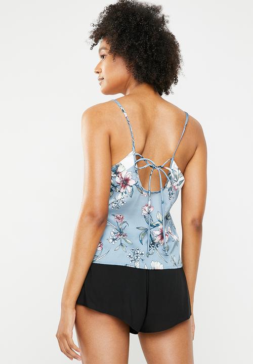 New Look - Nicola floral satin cami - grey