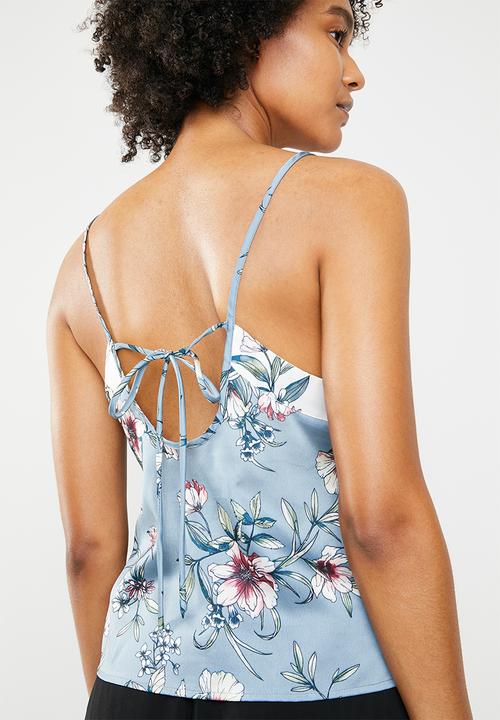 New Look - Nicola floral satin cami - grey
