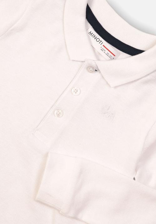 MINOTI - Basic long sleeve Polo - white