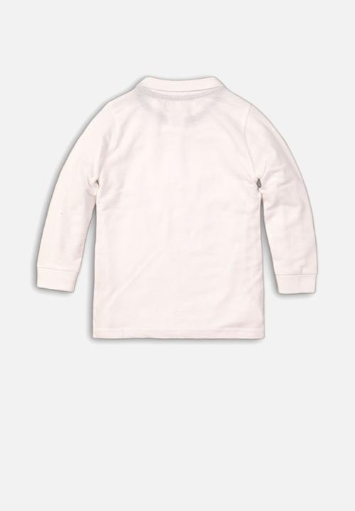 MINOTI - Basic long sleeve Polo - white