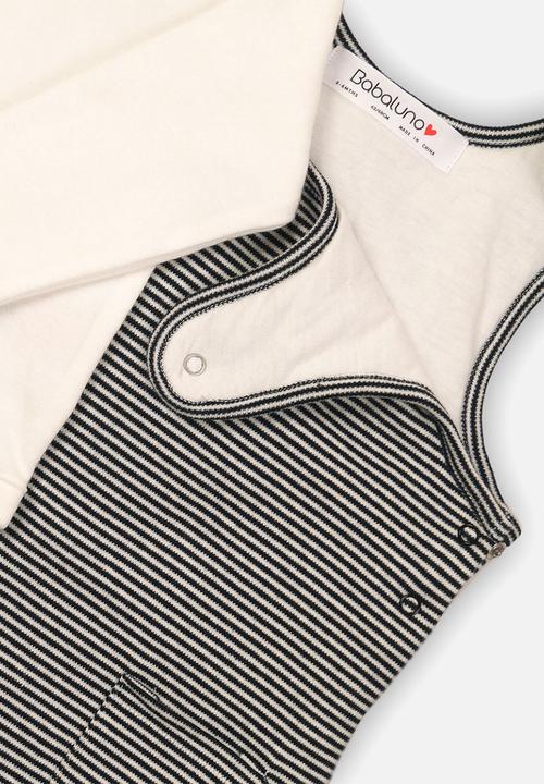 MINOTI - Monochrome animal 2 piece dungaree set - black & cream