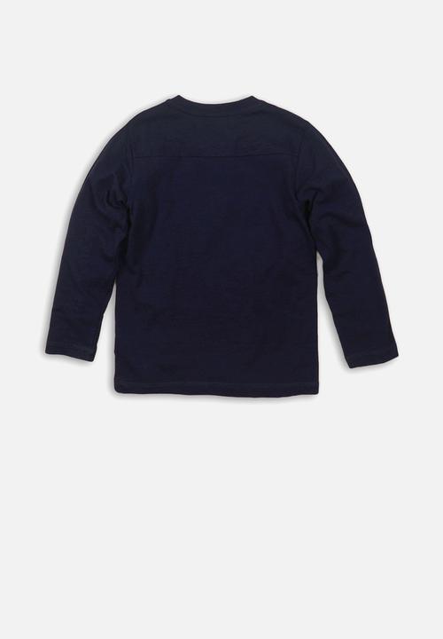 MINOTI - Slub henley top - navy