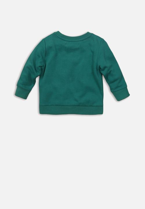 MINOTI - The Bronx distressed print sweatshirt - green