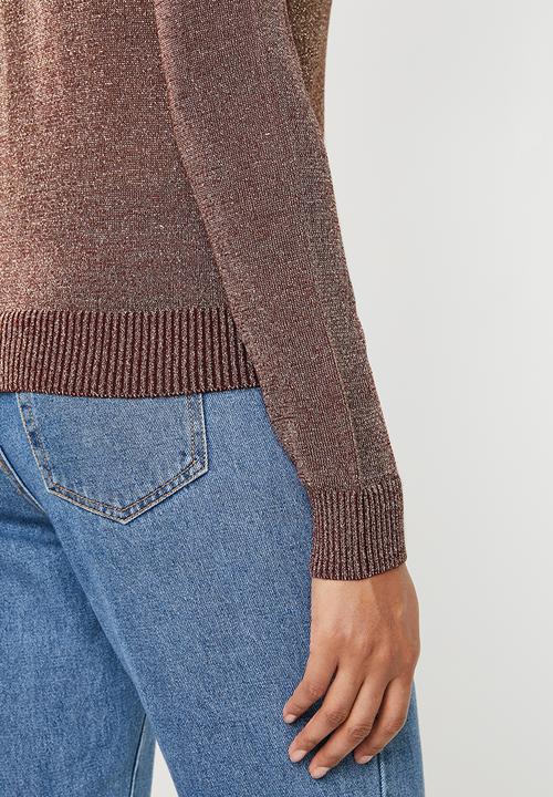 Noisy May - Alex long sleeves high neck jersey - bronze