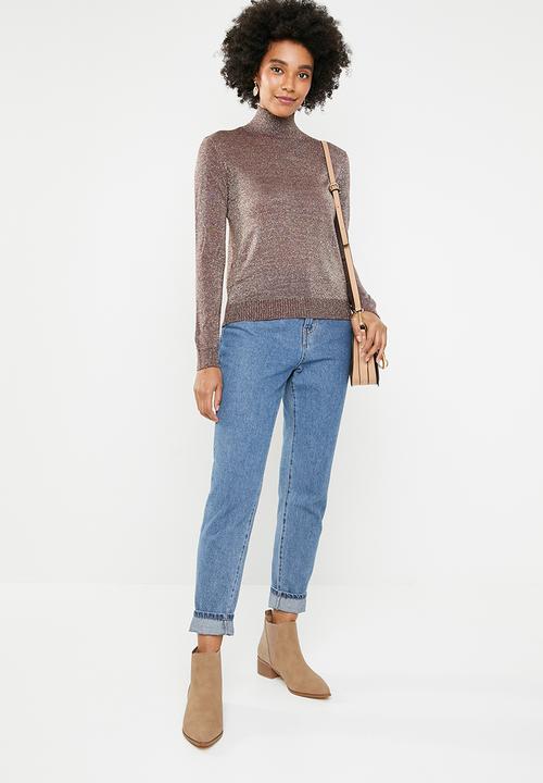 Noisy May - Alex long sleeves high neck jersey - bronze