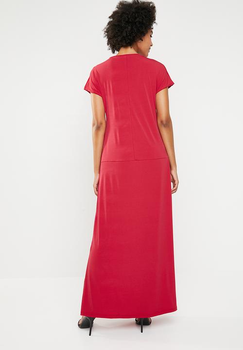 STYLE REPUBLIC - Ruched detail dress - red