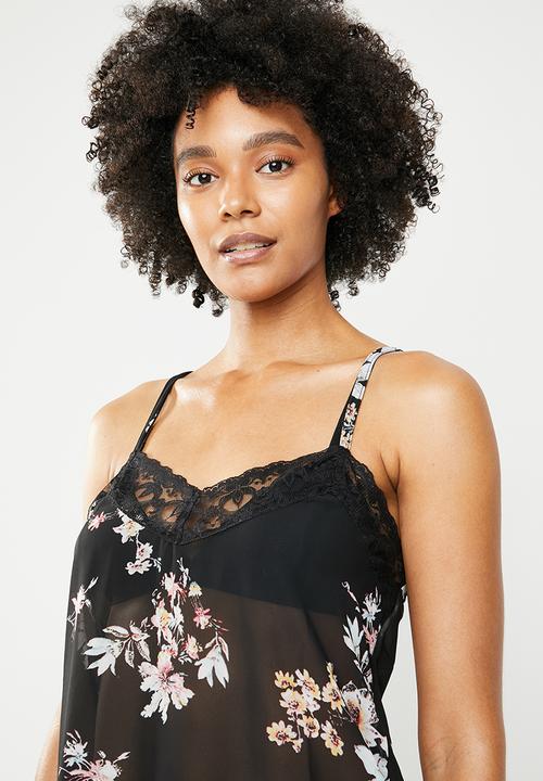 Superbalist - Sleep cami & shorts set - black 