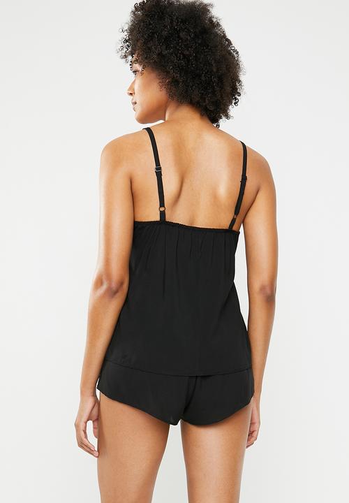 Superbalist - Sleep cami & shorts set - black