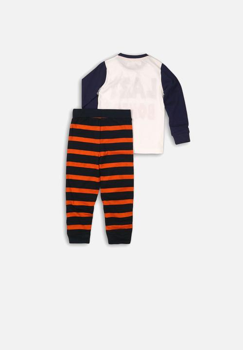 MINOTI - Lazybones long sleeve pyjama set - multi 