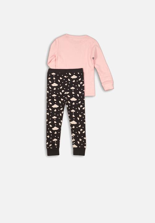 MINOTI - Sweet dreams pyjama set -  pink & black 
