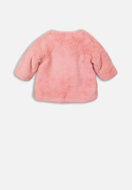 MINOTI - Infants soft fur jacket - pink