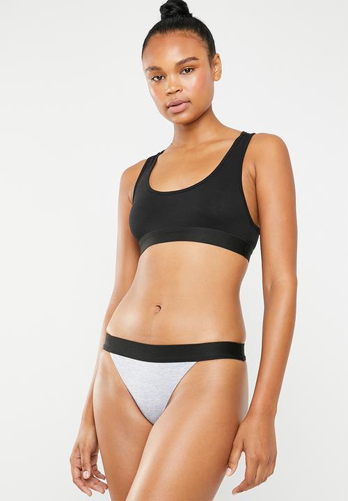 Superbalist - Scoop neck casual bra - black