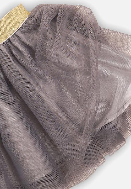 MINOTI - Infants long sleeve top & tutu set - cream & grey 
