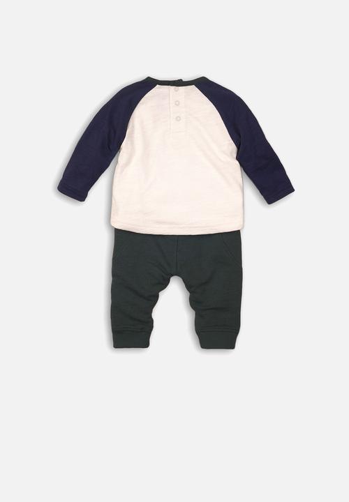 MINOTI - 2 Piece long sleeve top & jog-pant set - navy