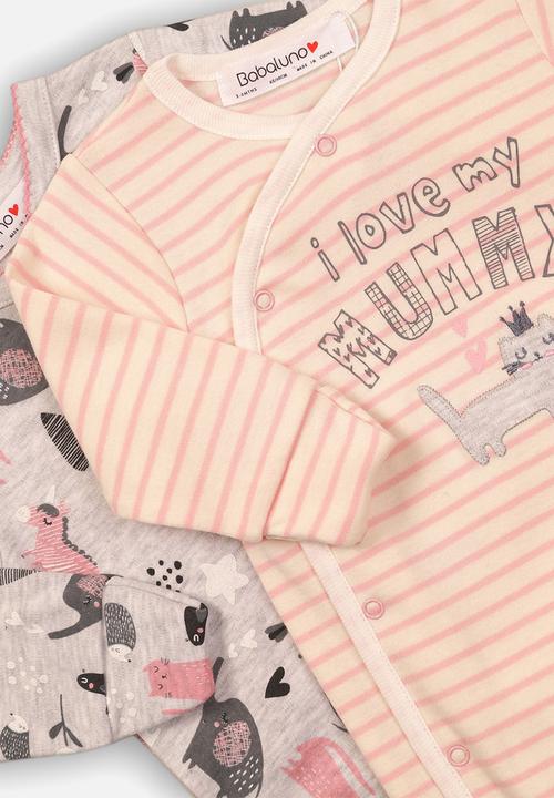 MINOTI - 2 pack sleepsuits -  multi 