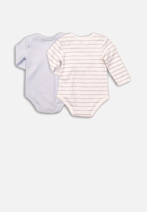 MINOTI - Bodysuits smokey - blue & white 