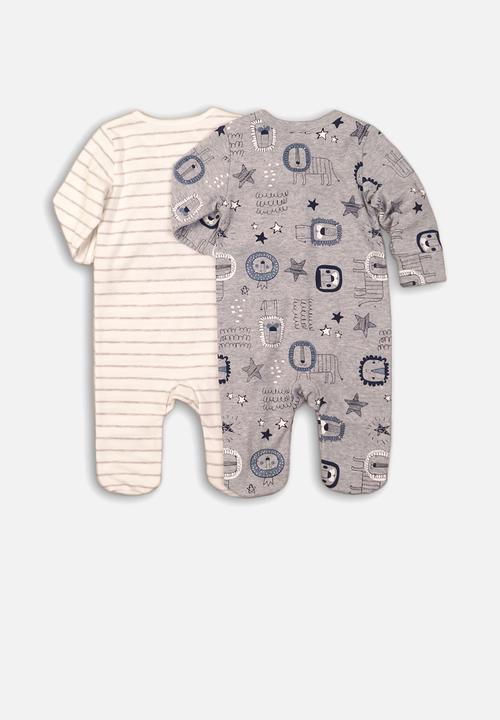 MINOTI - Sleepsuit - grey & cream 