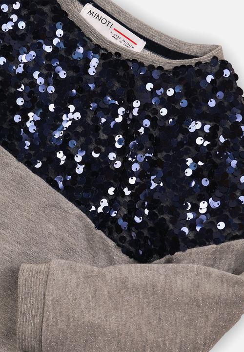 MINOTI - Sequin panel jumper - grey 