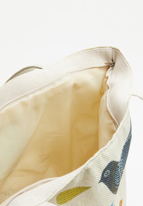 STYLE REPUBLIC - Bird print shopper bag - neutral