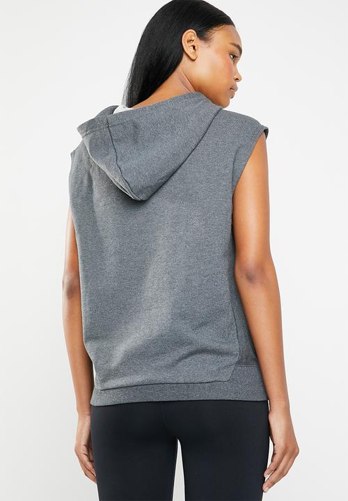 Reebok - Combat legacy sleeveless hoodie - grey