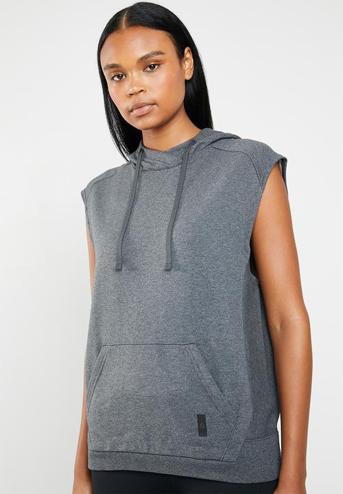 Reebok - Combat legacy sleeveless hoodie - grey
