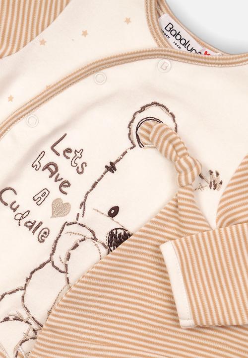 MINOTI - Sleepsuit & hat set - cream