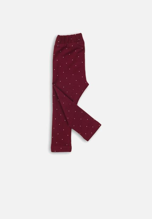 MINOTI - Girls printed legging -  burgundy