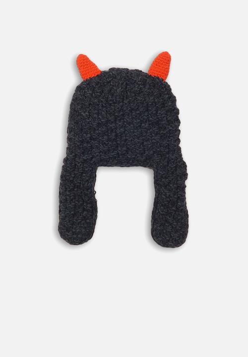 MINOTI - Boys mixed yarn face detailed hat - navy