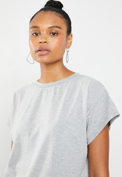 STYLE REPUBLIC - Boxy dropped shoulder T-shirt - grey