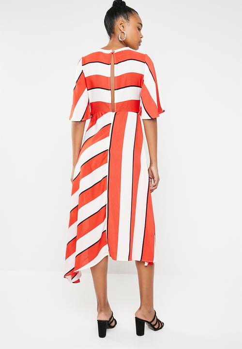 STYLE REPUBLIC - Asymmetrical stripe dress - multi