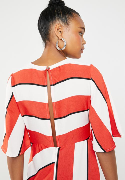 STYLE REPUBLIC - Asymmetrical stripe dress - multi