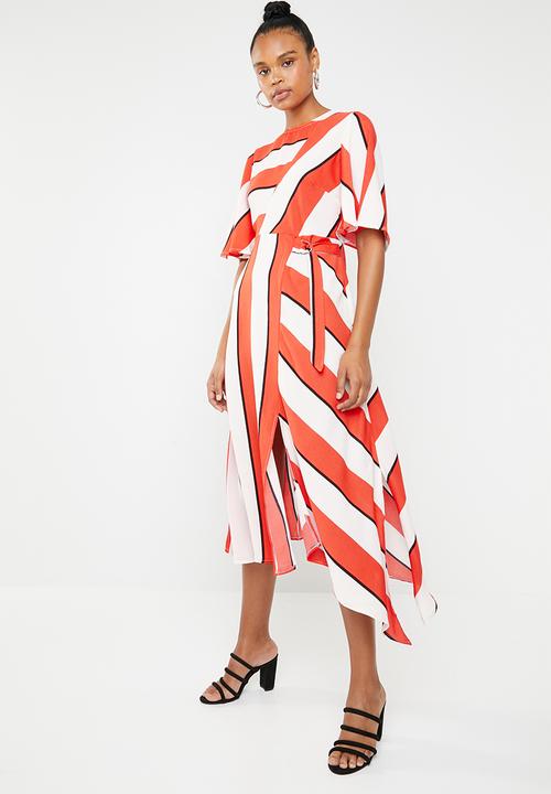 STYLE REPUBLIC - Asymmetrical stripe dress - multi