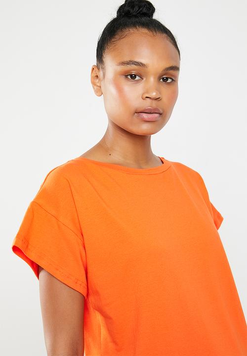 STYLE REPUBLIC - Boxy dropped shoulder T-shirt - orange