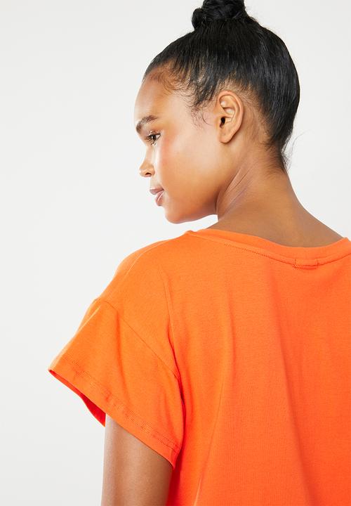 STYLE REPUBLIC - Boxy dropped shoulder T-shirt - orange