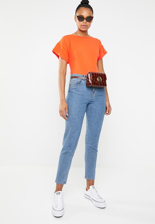 STYLE REPUBLIC - Boxy dropped shoulder T-shirt - orange