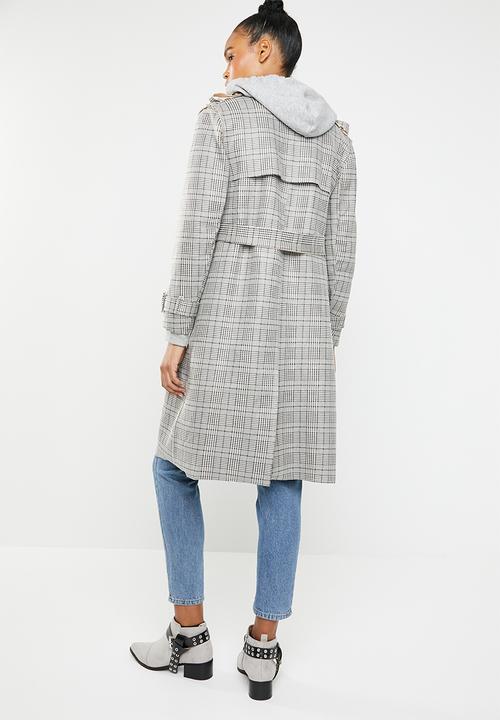dailyfriday - Check coat - neutral & black