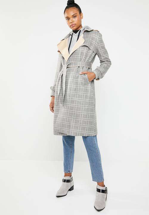 dailyfriday - Check coat - neutral & black