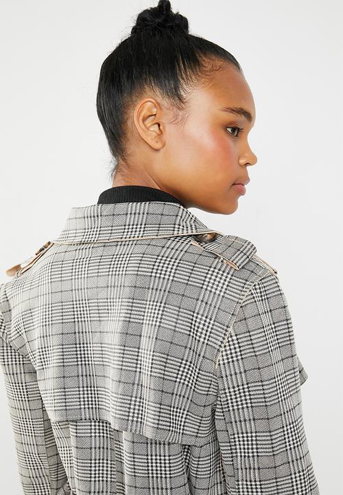 dailyfriday - Check coat - neutral & black