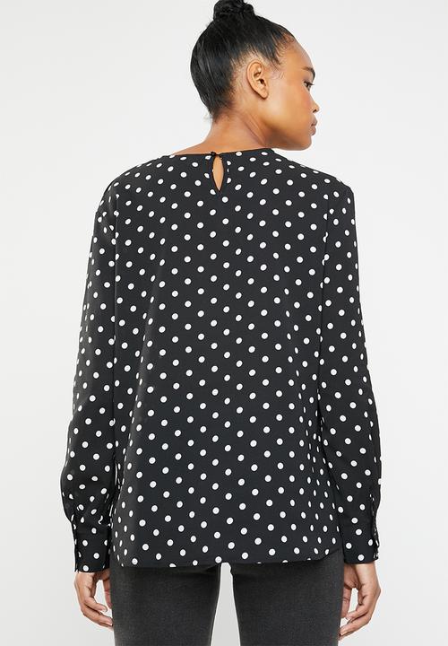 dailyfriday - Printed blouse - black