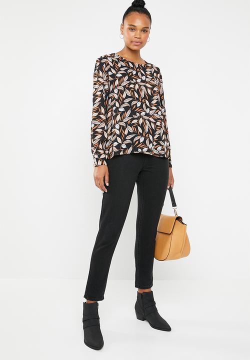 dailyfriday - Printed blouse - black