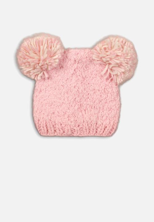 MINOTI - Knitted hat - pink & cream
