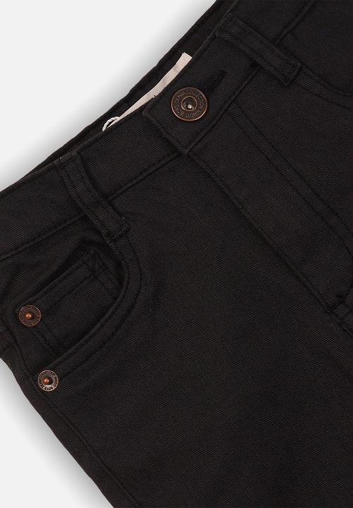 MINOTI - Boys slub twill pant - black