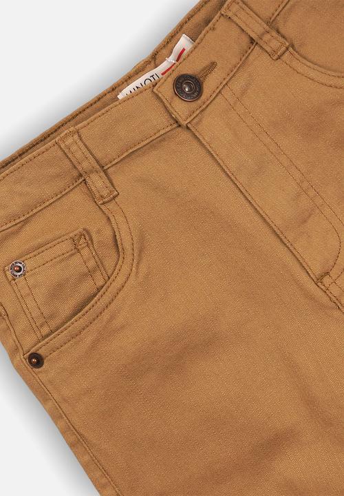 MINOTI - Boys slub twill pant - rust