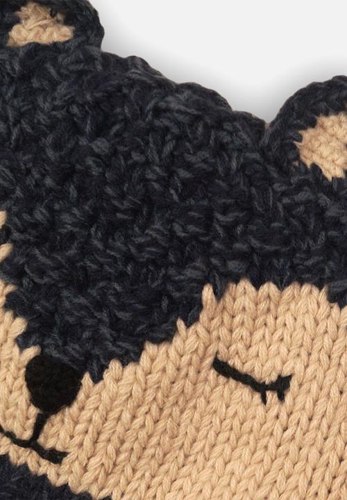MINOTI - Knitted hat - navy & beige
